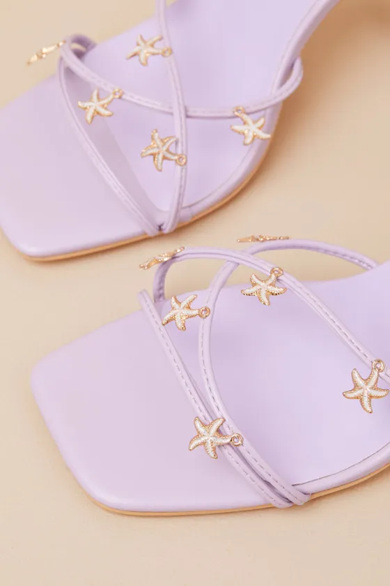 Marcelia Lavender Lace-Up High Heel Sandals sold by Lulus product image thumbnail 3