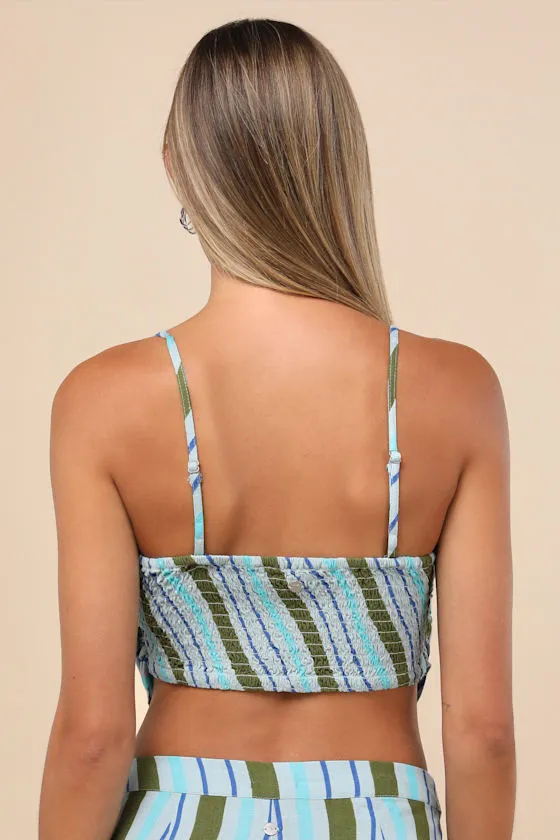 Wild At Heart Blue Striped Handkerchief Cami Top sold by Lulus product image thumbnail 2