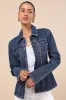 Danella Dark Wash Fitted Denim Jacket sold by Lulus
