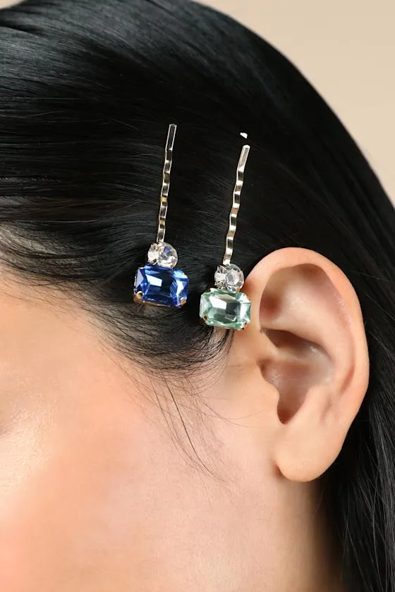 Metal Gold Cloud and Gem 8-Piece Hair Pin Set sold by Lulus product image thumbnail 2