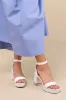 Elodina White Eyelet Platform High Heel Sandals sold by Lulus