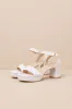 Elodina White Eyelet Platform High Heel Sandals sold by Lulus