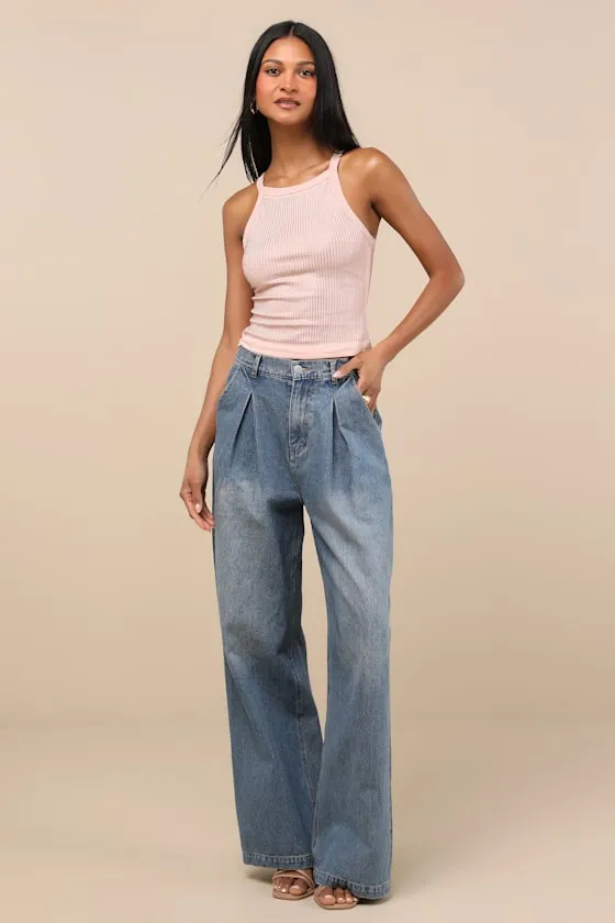 Amata Blush Rhinestone Racerback Tank Top sold by Lulus product image thumbnail 3