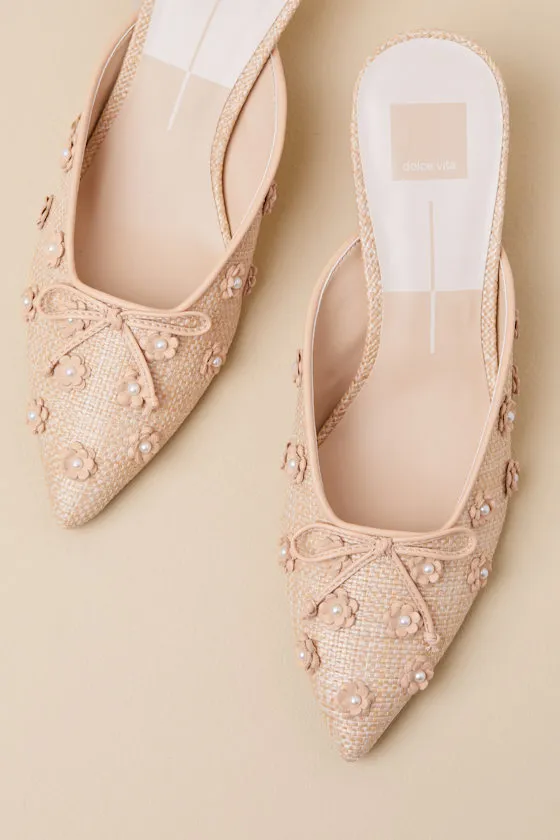 Camilo Light Natural Raffia Kitten Heel Mule Pumps sold by Lulus product image thumbnail 4