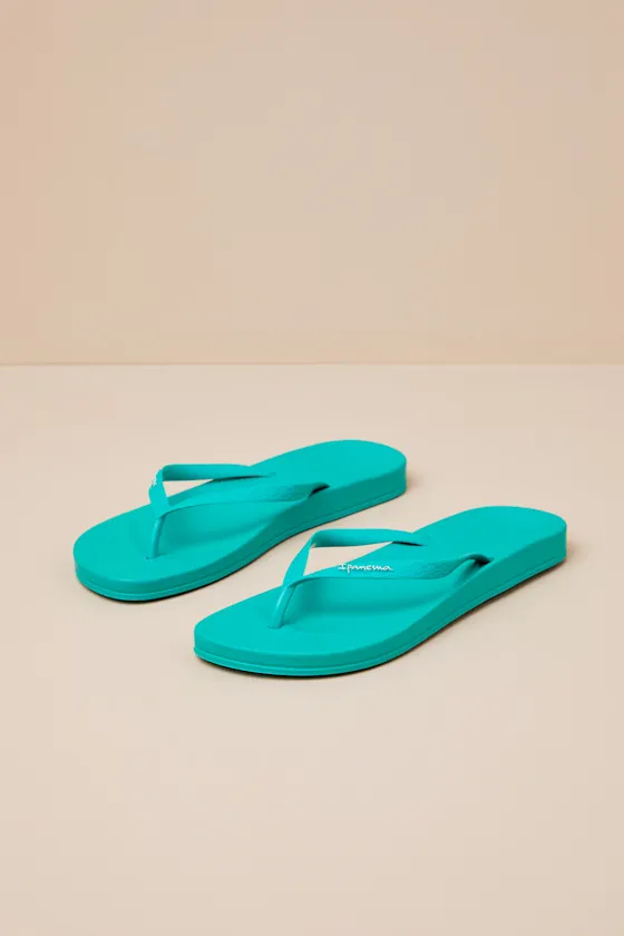 Anat Dark Green Colors Fem Flip Flops sold by Lulus product image thumbnail 2