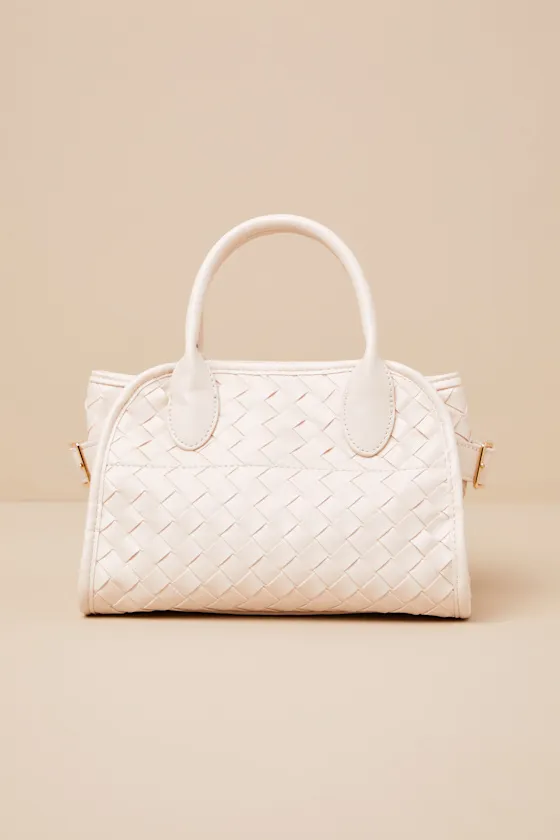 Lachie Cream Woven Vegan Leather Crossbody Bag sold by Lulus product image thumbnail 3