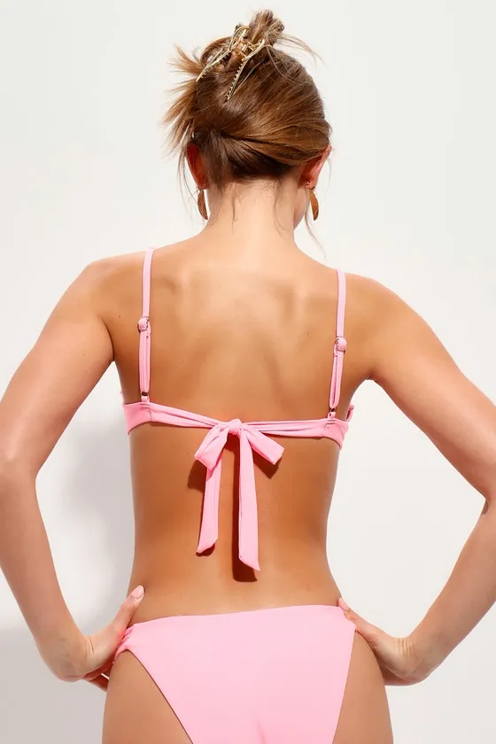 Dreamy Oasis Neon Pink Underwire Bikini Top sold by Lulus product image thumbnail 3