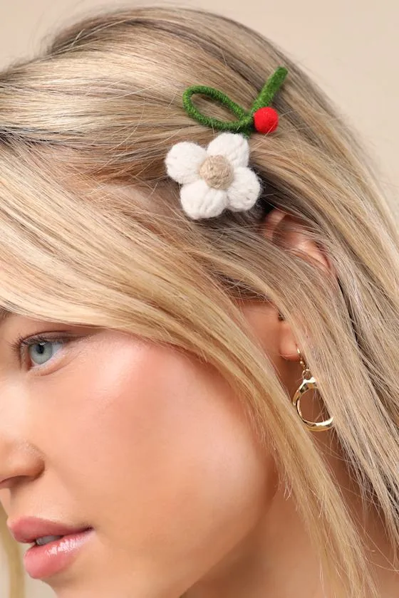 Dapper Daisy Multi Floral Two-Piece Hair Pin Set sold by Lulus product image thumbnail 2