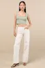 Josepha Sage Ribbed Knit Ruffled Crop Tank Top sold by Lulus