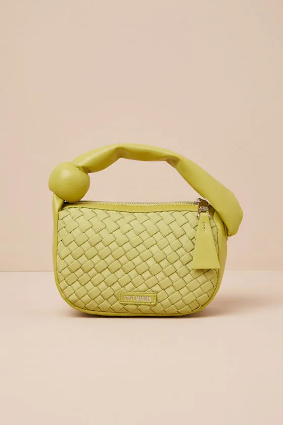 Natasha Lime Green Woven Puffed Handle Bag sold by Lulus