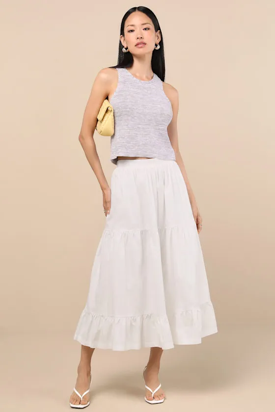 Cennet Grey Multi Space Dye Lace-Up Tank Top sold by Lulus product image thumbnail 3