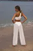 Casilda White Textured Swim Cover-Up Pants sold by Lulus