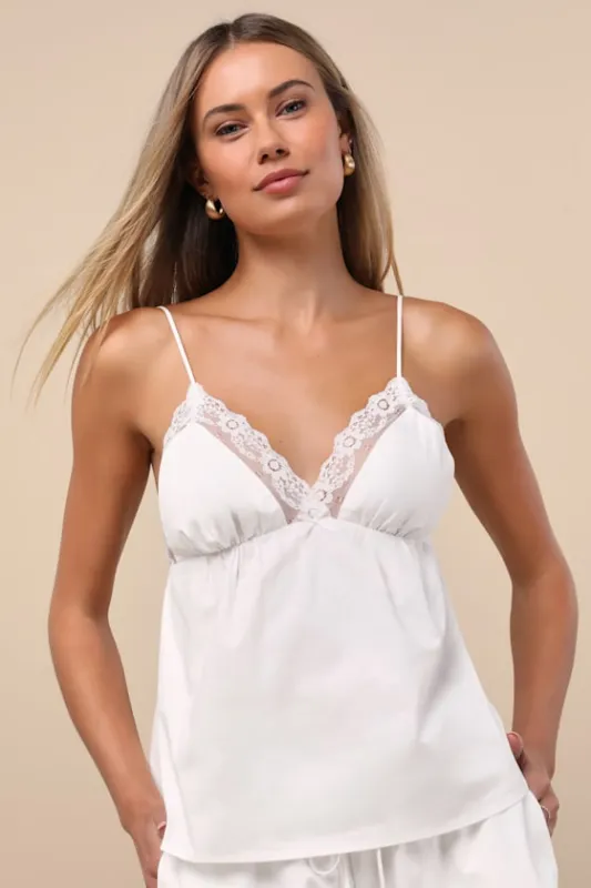 Kendra White Lace Sleeveless Top sold by Lulus