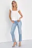 Angelic Sweetie White Ruffled Embroidered Button-Front Top sold by Lulus