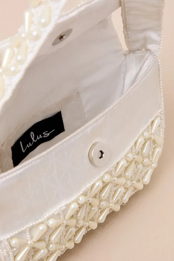 Luxe Perception Ivory Pearl Beaded Mini Shoulder Bag sold by Lulus product image thumbnail 3