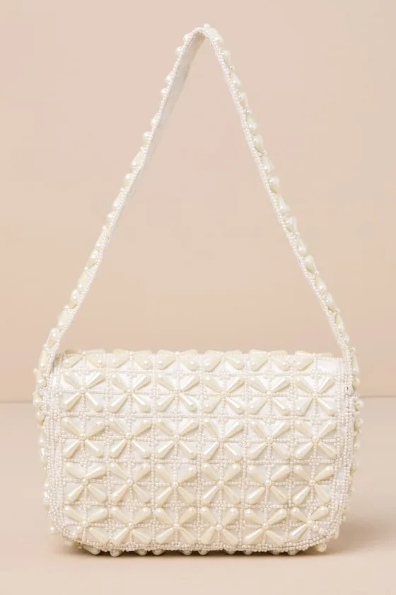 Luxe Perception Ivory Pearl Beaded Mini Shoulder Bag sold by Lulus product image thumbnail 4