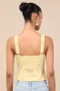 Earlene Light Yellow Tie-Front Button-Up Tank Top sold by Lulus
