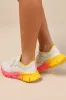 FloatZig 1 Chalk and Atomic Pink Mesh Sneakers sold by Lulus