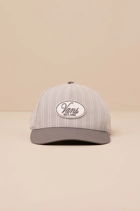 Raley Grey Striped Strapback Baseball Hat sold by Lulus product image thumbnail 2