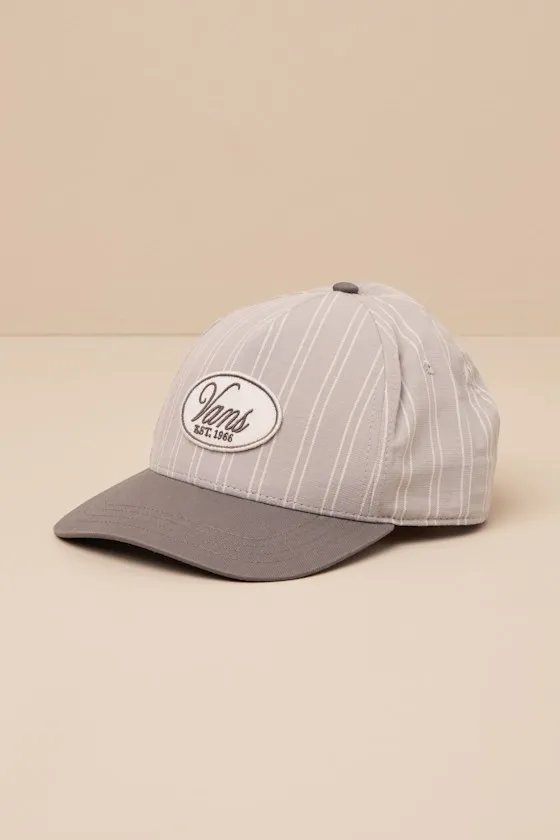 Raley Grey Striped Strapback Baseball Hat sold by Lulus product image thumbnail 4