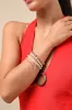 Giginna Gold and White Beaded Five-Piece Bracelet Set sold by Lulus