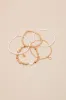 Giginna Gold and White Beaded Five-Piece Bracelet Set sold by Lulus