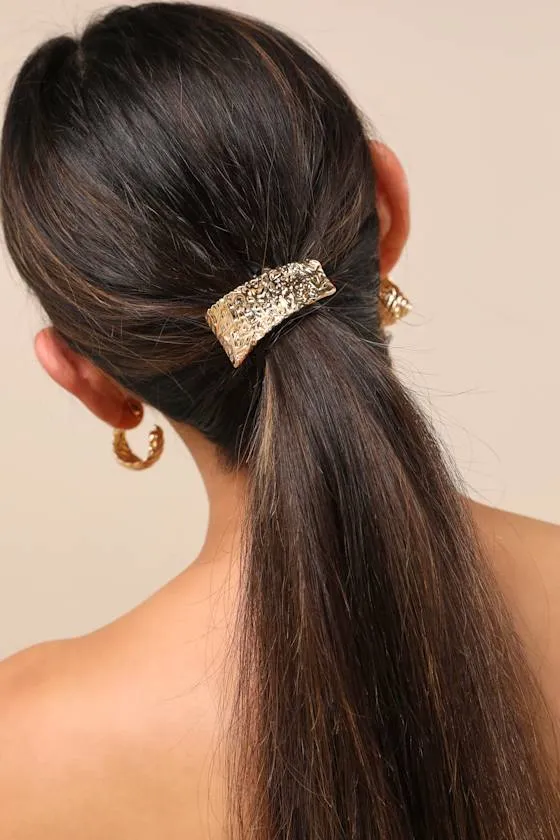 Kayra Gold Textured Three-Piece Hair Band Set sold by Lulus product image thumbnail 3