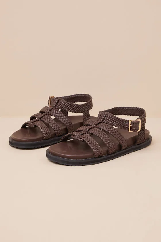 Toyka Chocolate Woven Buckle Sandals sold by Lulus product image thumbnail 2