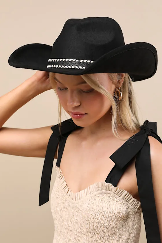 Arline Black Cowboy Hat sold by Lulus