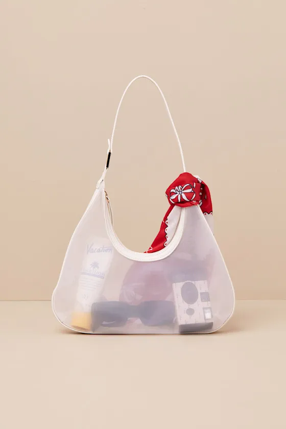 Corentin White Sheer Mesh Shoulder Bag sold by Lulus product image thumbnail 2