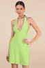 Theresia Lime Green O-Ring Halter Mini Dress sold by Lulus