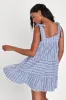 Chic in Santorini White and Blue Tie-Strap Dress With Pockets sold by Lulus