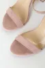 Taylor Blush Suede Ankle Strap Heels sold by Lulus