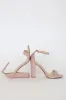 Taylor Blush Suede Ankle Strap Heels sold by Lulus
