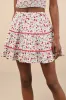Chelan White Cherry Print Tiered Mini Skirt sold by Lulus