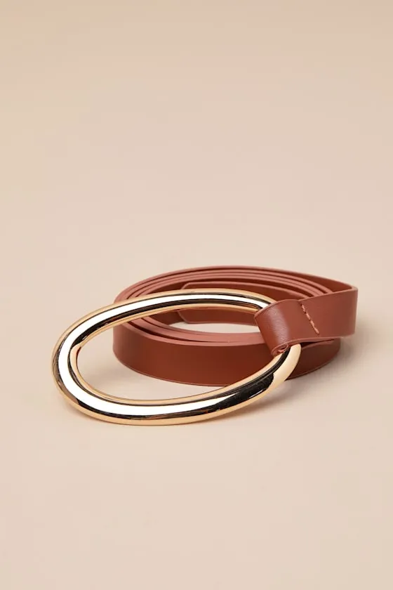 Confident Element Brown Oversized Buckle Belt sold by Lulus product image thumbnail 3