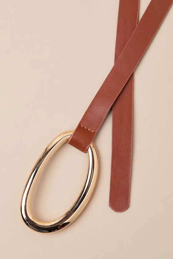 Confident Element Brown Oversized Buckle Belt sold by Lulus product image thumbnail 4
