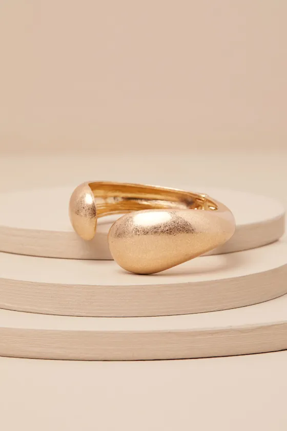 Taina Gold Chunky Tapered Cuff Bracelet sold by Lulus product image thumbnail 2