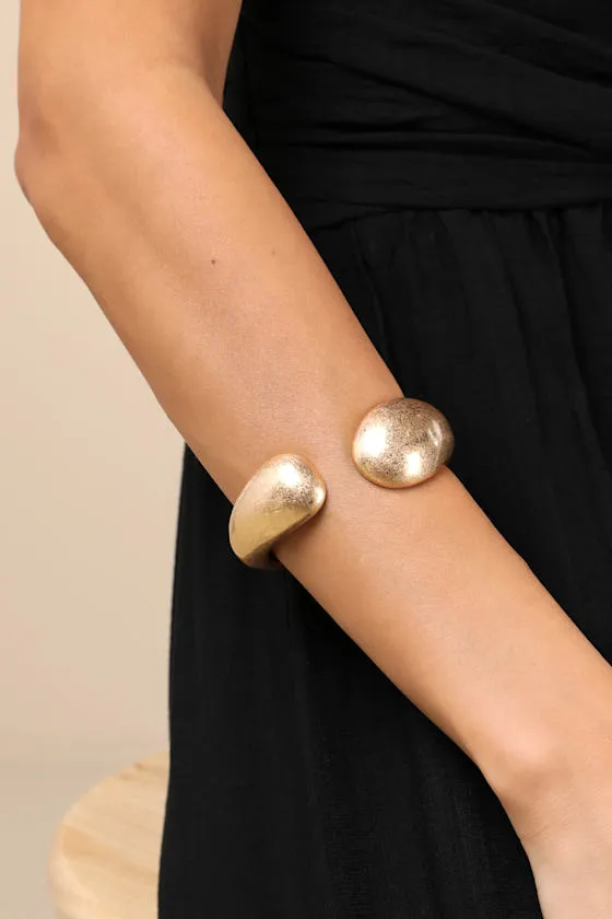 Taina Gold Chunky Tapered Cuff Bracelet sold by Lulus product image thumbnail 3