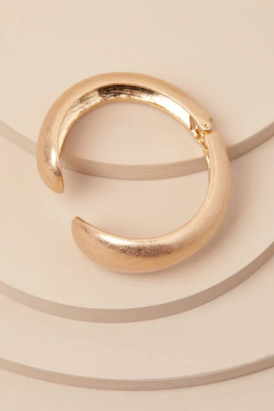 Taina Gold Chunky Tapered Cuff Bracelet sold by Lulus product image thumbnail 4