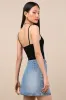 Charlie Medium Wash Denim Mini Skirt sold by Lulus