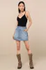 Charlie Medium Wash Denim Mini Skirt sold by Lulus