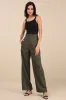 Baron Olive Green Belted High-Rise Wide-Leg Pants sold by Lulus