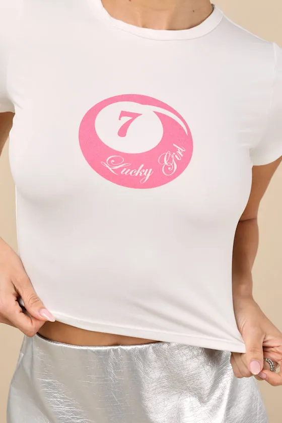 Billiards Babe White Cropped Graphic Tee sold by Lulus product image thumbnail 3