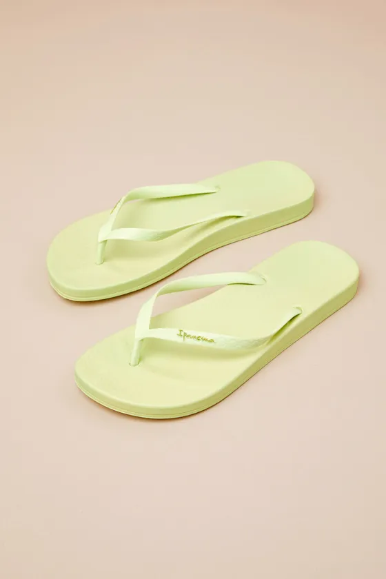 Anat Light Green Colors Fem Flip Flops sold by Lulus product image thumbnail 2