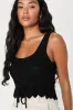 Total Frill Black Knit Drawstring Sweater Tank sold by Lulus