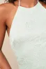Letitia Light Sage Embroidered Halter Mini Dress sold by Lulus
