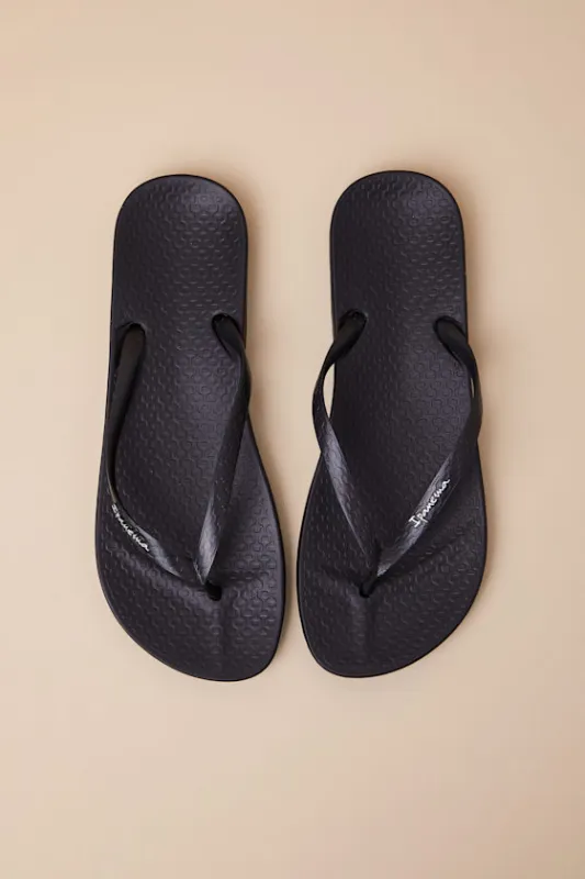 Anat Black Colors Fem Flip Flops sold by Lulus