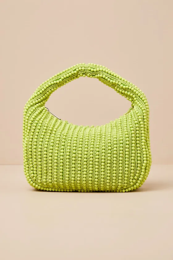 Kleio Lime Green Beaded Handbag sold by Lulus product image thumbnail 2