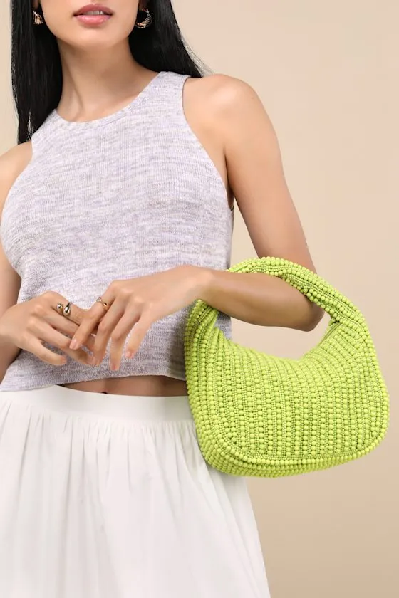 Kleio Lime Green Beaded Handbag sold by Lulus product image thumbnail 3